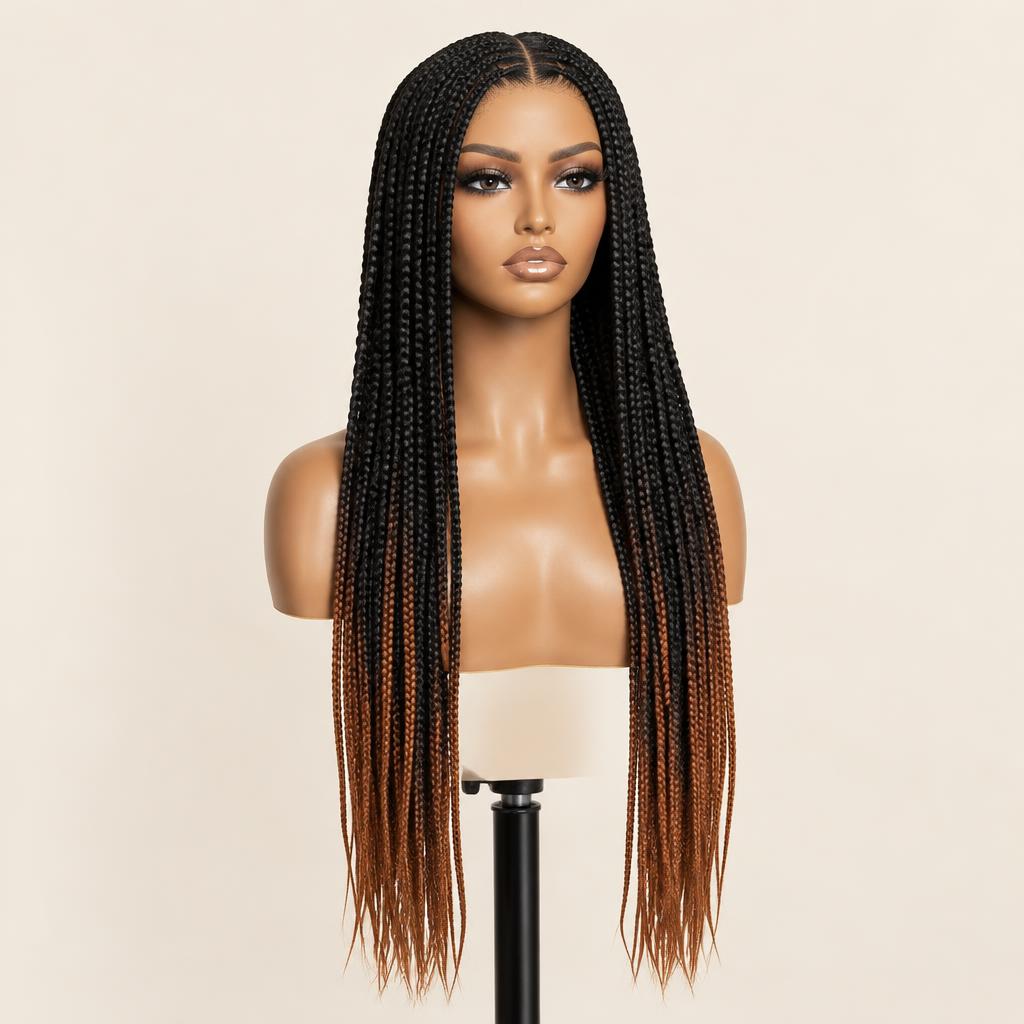 Wig Box Braids Ombré Cobre
